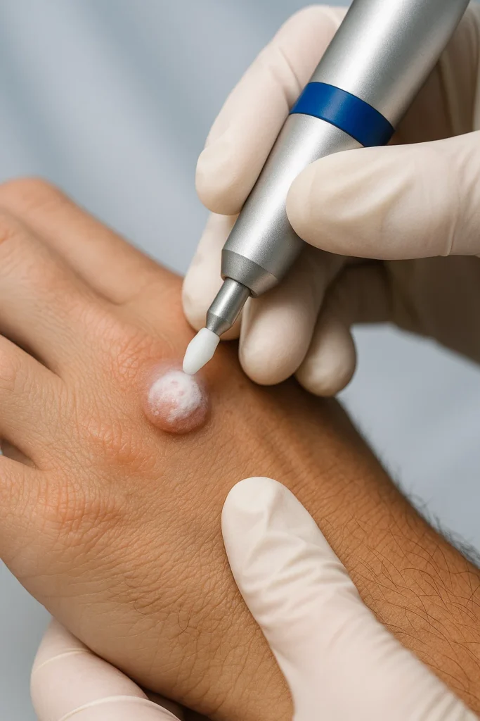 example of wart removal Sandy using cryopen